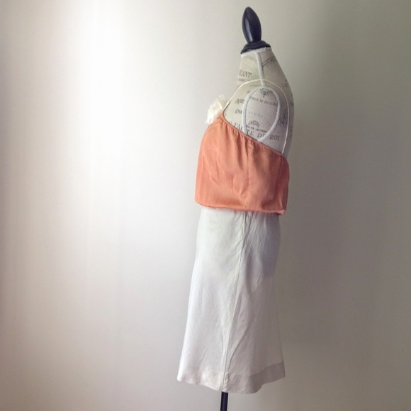 Lia Kes NY | Sexy Silk Peach & Cream Slip Dress - Picture 4 of 8